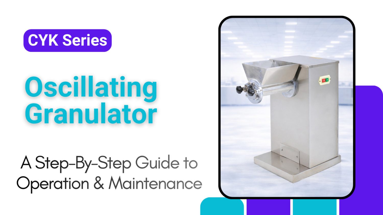 Use and Maintain Granulator CYK Series