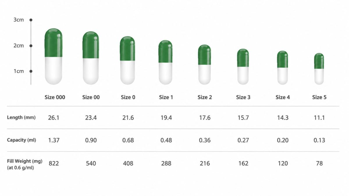 Halal Capsule Size Chart